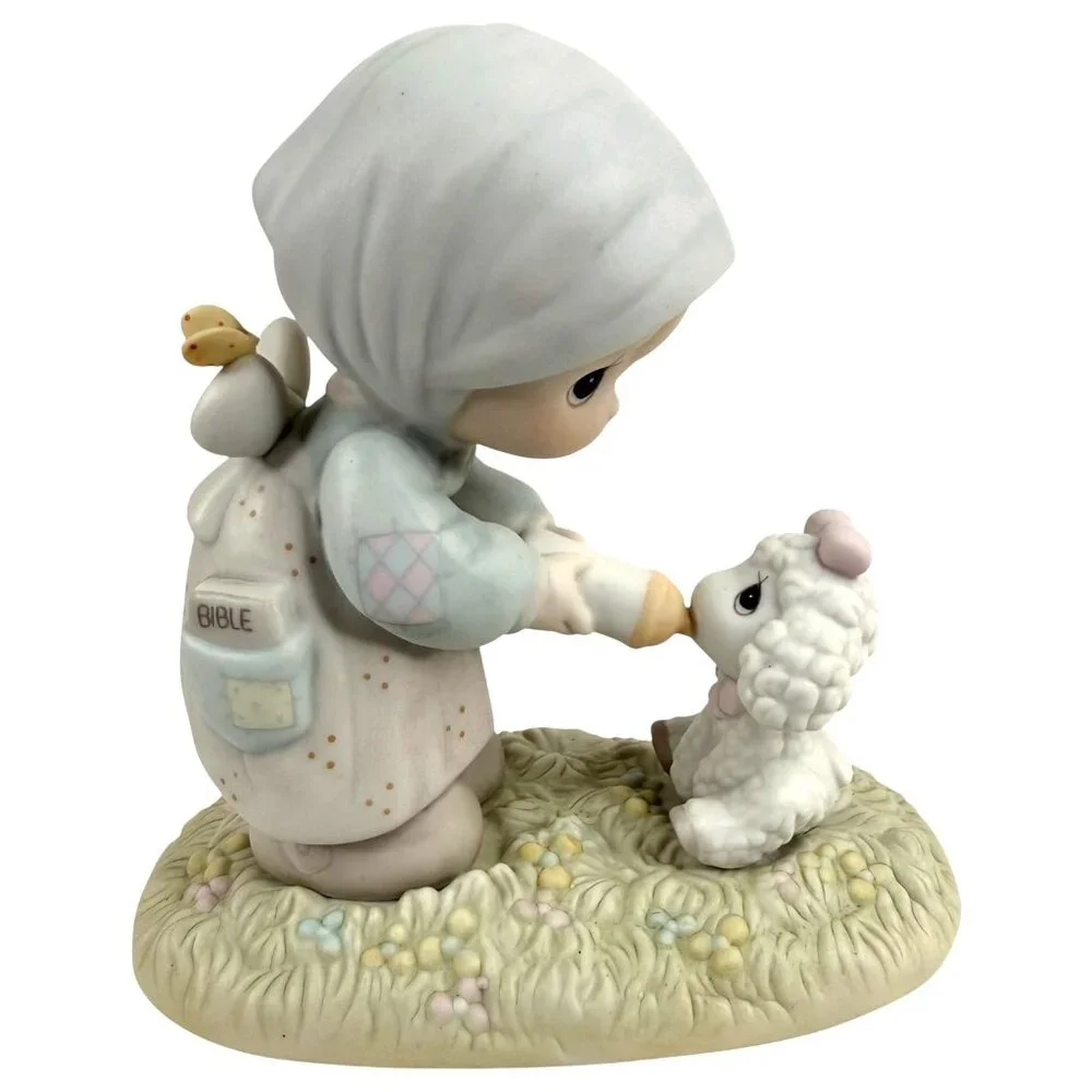 1987 Precious Moments Feed My Sheep Members Only‎ Figurine W/ Original Box & Tag